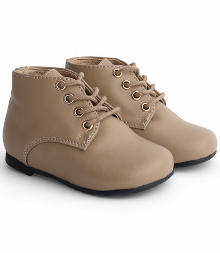 102 - Coffee Leather Laced Shoe