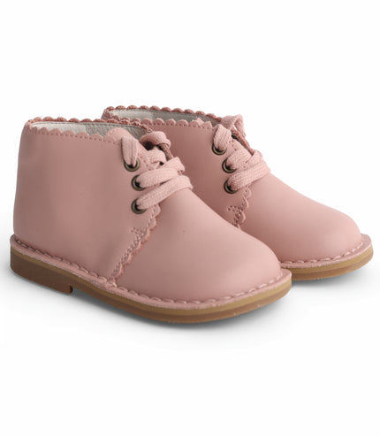 106 - Ponk Scalloped Leather Lace Shoe