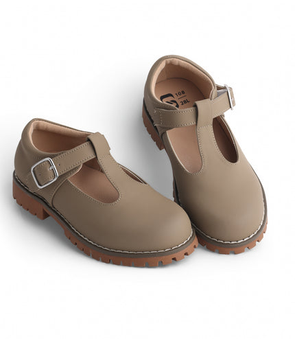108 - Hazelnut Nubuck T-Strap