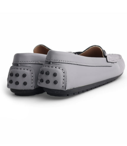 202 - Grey Leather Loafer