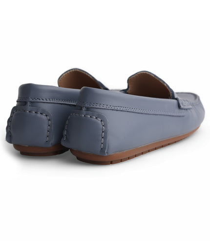 203 - Powder Blue Leather Loafer