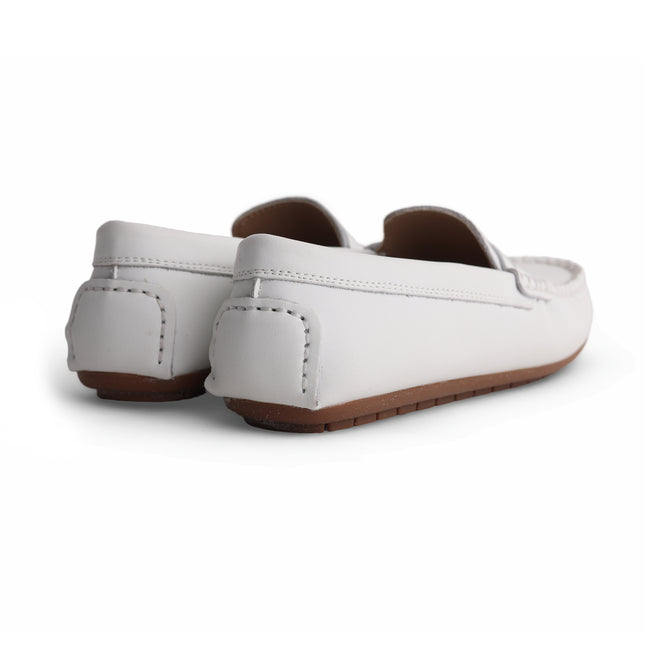 210 - White Leather Loafer
