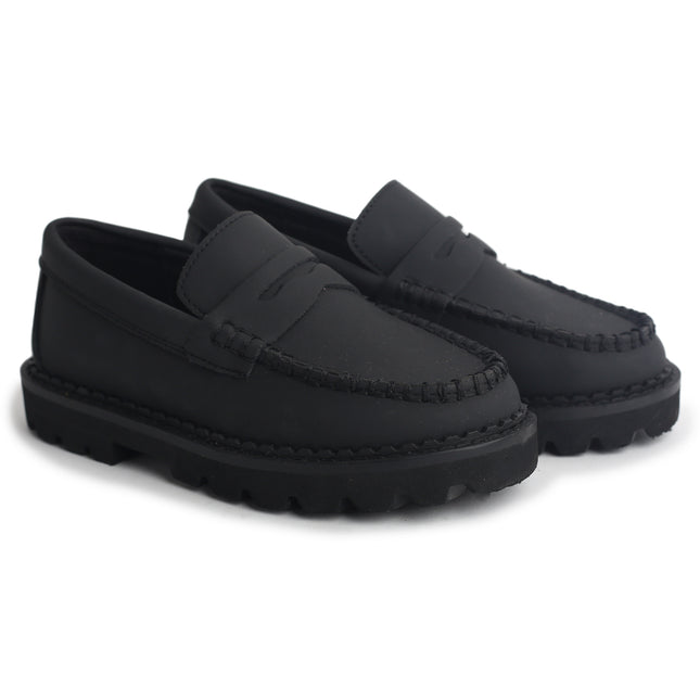 W216 - Black Nubuk Hard Loafer