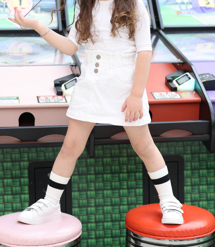 222 - White Leather Multicolored Triple Strap Sneaker