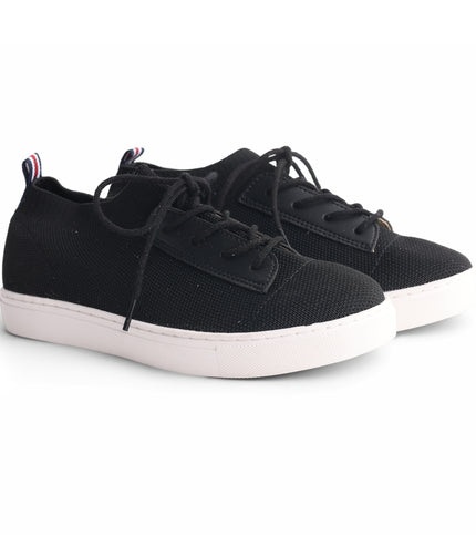 223 - Black Sock Laced Sneaker