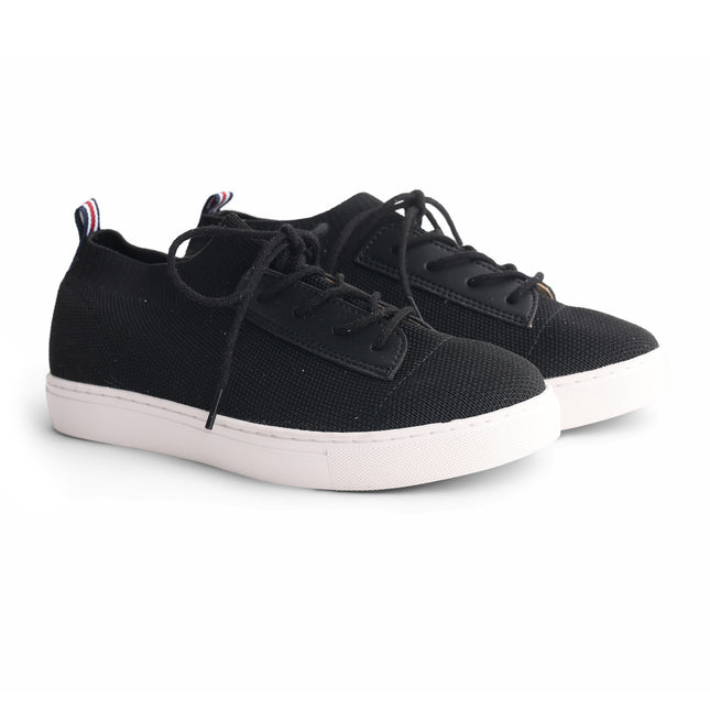 223 - Black Sock Laced Sneaker