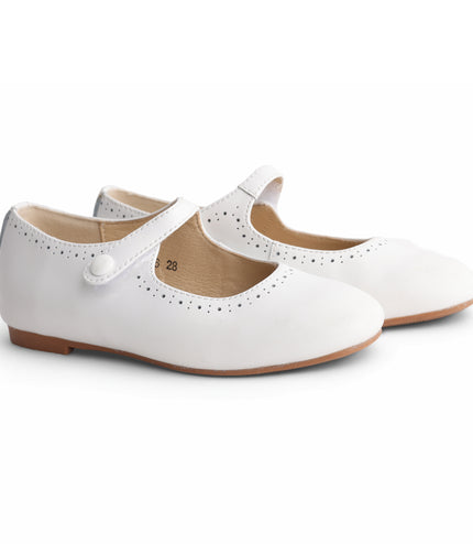 306 - White Leather Mary Jane
