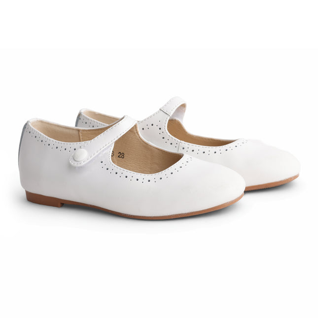 306 - White Leather Mary Jane