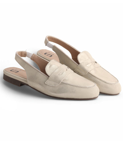 311 - Gold Leather Dress Slipper