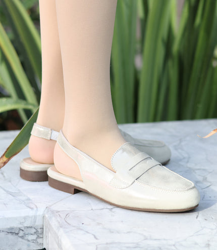 311 - Gold Leather Dress Slipper