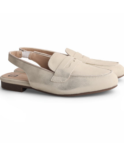 311 - Gold Leather Dress Slipper