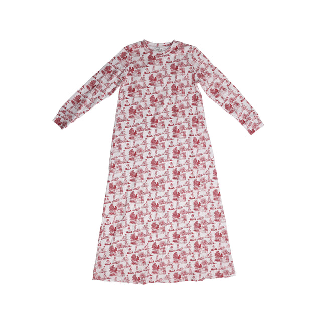 P4 - TEEN RED PLAYFULL TOILE NIGHT ROBE