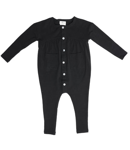 A4 - BABY BOY BLUE BUD BUTTON ROMPER