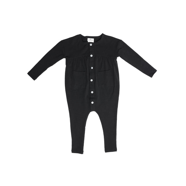 A4 - BABY BOY BLUE BUD BUTTON ROMPER