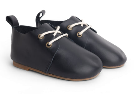 804 - Black Leather Low Soffee