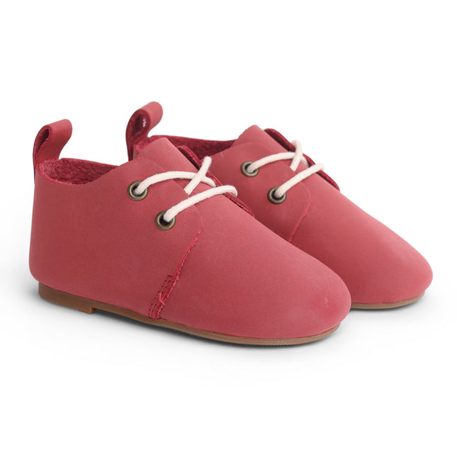 803 - Red Leather Low Soffee