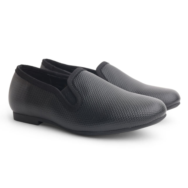 714 - Black Textured Leather