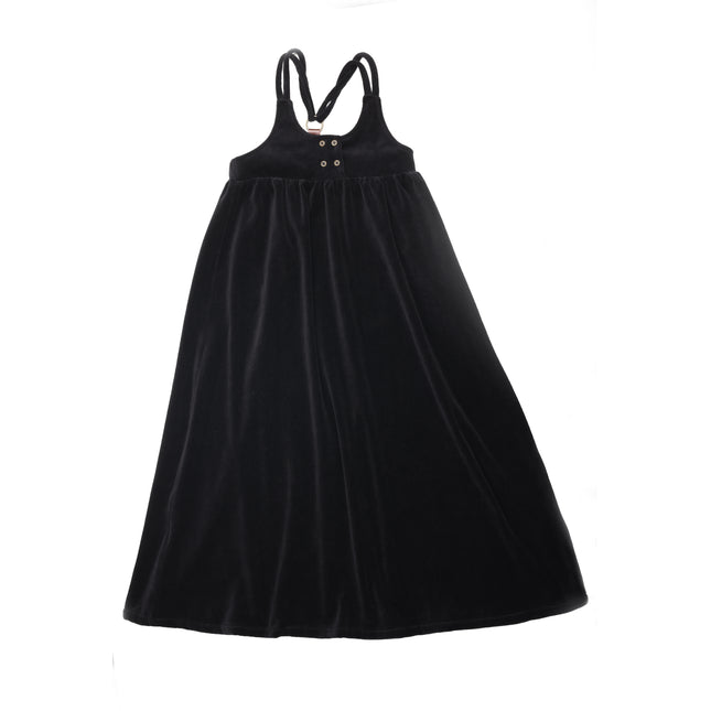 A1- Girls Black Double Strap Maxi Jumper