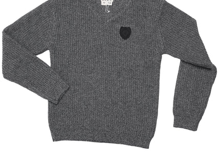 T16- Boys Black & White Knit Sweater