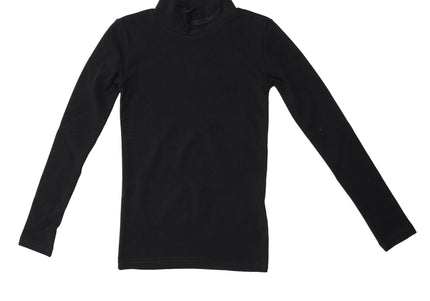 T1- Girls Black Mock Neck