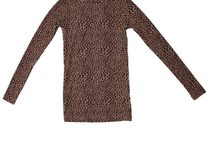 T6- Teen Leopard Mock Neck