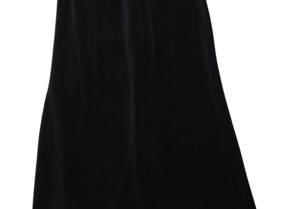 F2- Teen Black Velour V-Neck Maxi Jumper