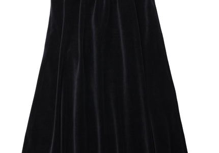 F1- Girls Black Velour Back Tie Maxi Jumper
