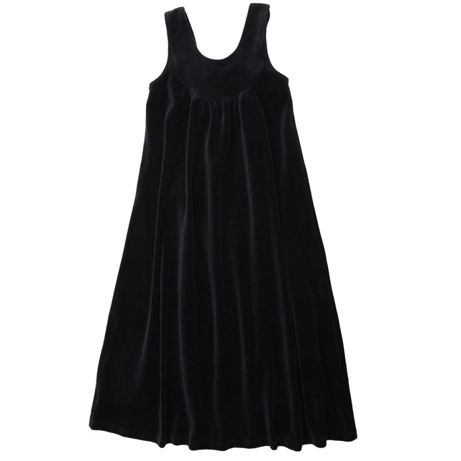 F1- Girls Black Velour Back Tie Maxi Jumper