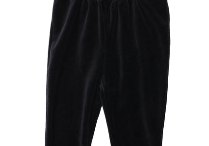 F5- Baby Black Velour Back Tie Romper