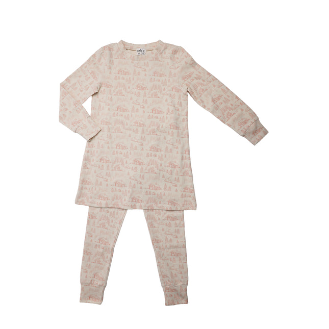 P20- Girls Pink Toile Night Shirt Set