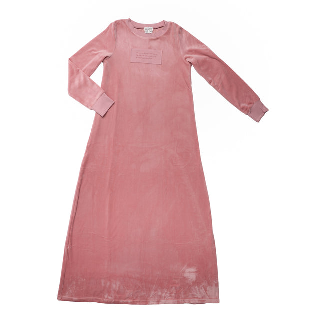 P9- Girls Pink Velour Night Robe