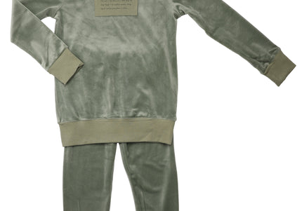P10- Boys Sage Velour Pajama Set