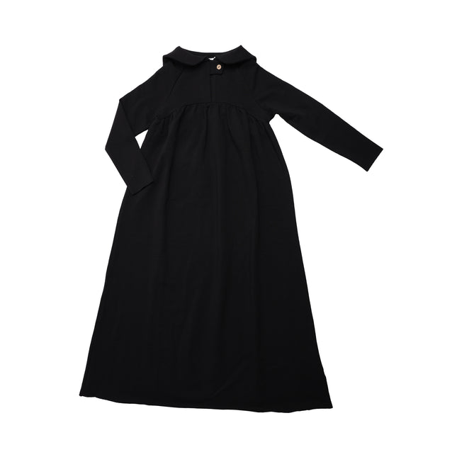 H1- Girls Black French Terry Maxi Dress
