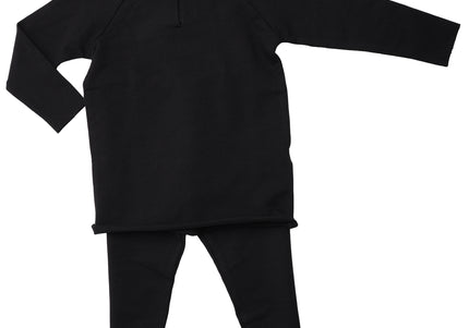 H4- Boys Black French Terry Set
