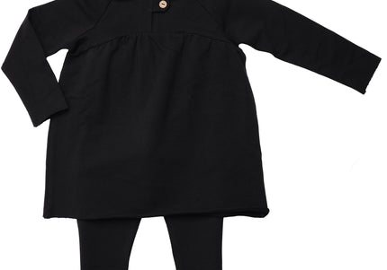 H3- Girls Black French Terry Set