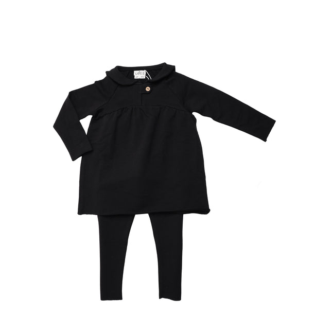 H3- Girls Black French Terry Set