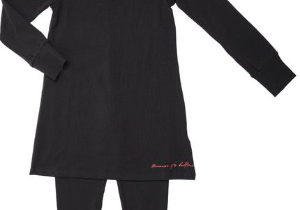 P2- Girls Black Night Shirt Set