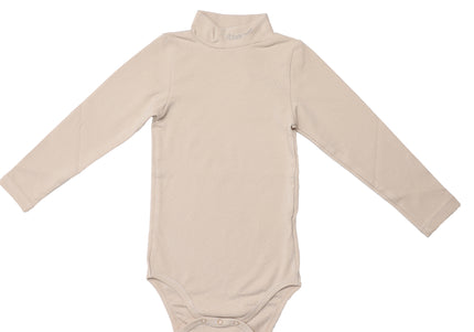 T9- Toddler Beige Mock Neck Onsie