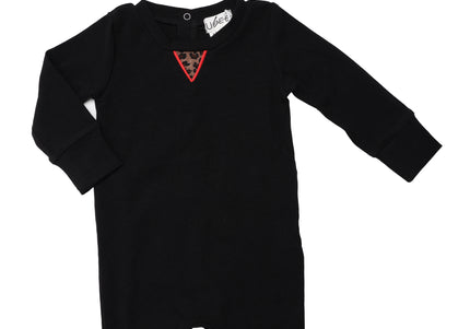 P5- Girls Black Pajama Footie