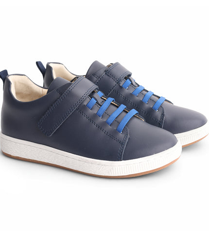 604 - Navy Leather Camper Sneaker