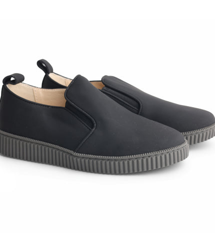 608 - Black Leather Step-in