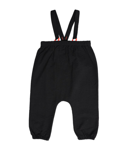 C5 - BOY SEARSUCKER ORANGE TRIM ROMPER