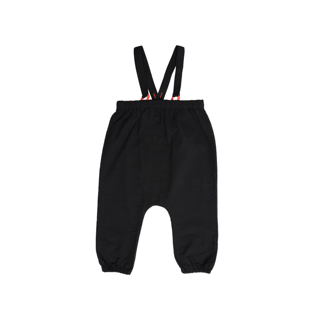 C5 - BOY SEARSUCKER ORANGE TRIM ROMPER