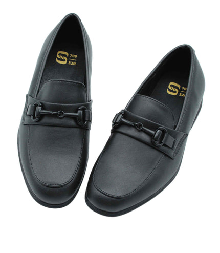 708 - Black Leather Step-in