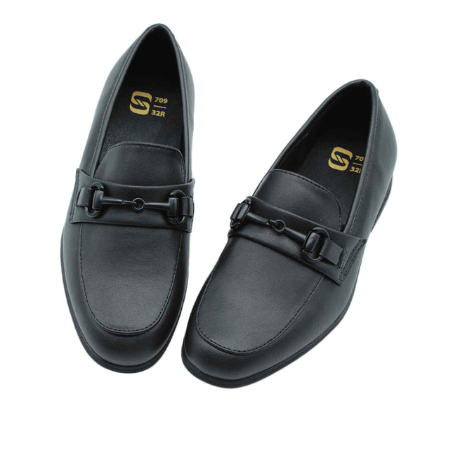 708 - Black Leather Step-in