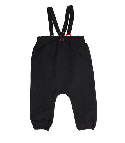 C5 - BOY SEARSUCKER ORANGE TRIM ROMPER