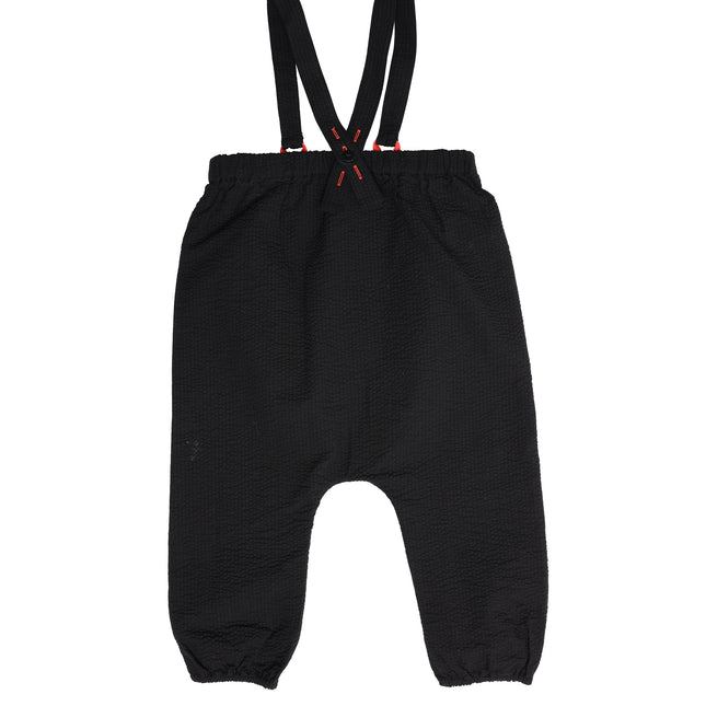 C5 - BOY SEARSUCKER ORANGE TRIM ROMPER