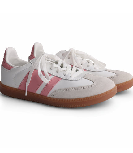 901 - White Leather/Suede Laced Sneaker