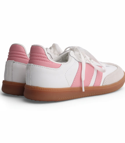 901 - White Leather/Suede Laced Sneaker
