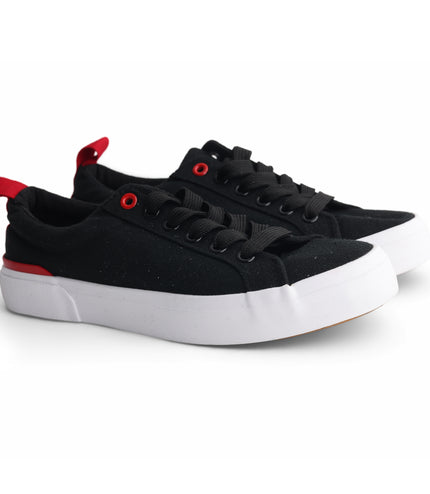 905 - Black knit Pull-on Sneaker